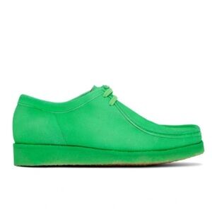 Padmore & Barnes Ssense Neon Green Suede Derbys Wallabee 8